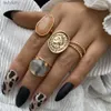 Solitaire Ring Ring Set Women Rings for Girls Charms Rings Set for Women Boho Jewelry Punk Accessories Bagues Anillos Mujer Schmuck 240226