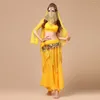 Przyjazd sceniczny Kobiet Dancing Belly Costume Dance Dance Dress Girl Belldance Dancer Practice 18