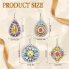 Ścieg 8pcs DIY Diamond Malarstwa Kolczyki specjalne diamentowe haft haftowy mozaiki Akcesoria dla kobiet dziewczęta ręcznie robione prezenty