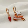 Dangle Earrings Snowflake Elk Christmas For Women Zircon Sparkling Drop Merry Party Celebration Kids Jewelry Gifts