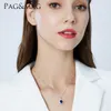 PAG MAG collier femme minorité design sens de la lumière luxe 925 pendentif bleu banquet tempérament cou ornement