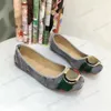 Mulheres clássicas sapatos de vestido liso fivela de metal G Lady couro ballet barco sapato casual mules Princetown meninas impresso atropelar slides preguiçosos dirigindo mocassins tamanho grande 35-42