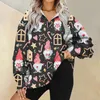 Bluza bluzy damskiej Bluza unikalna kaptura pullover zestaw mody długie rękawy świąteczne bluzy ropa para mujer