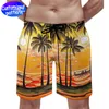 Custom men's beach pants with pocket pocket breathe comfortable not easy to pilling fast fast drawstring and mesh design loose casual peach velvet 170g Orange