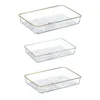 Plateau de service rectangulaire, assiettes simples et modernes, organisateur de vanité de salle de bains pour comptoir de cuisine, table de café pour petit déjeuner