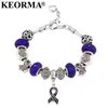 KEORMA sensibilisation au cancer du sein ruban rose pendentif coeur serpent chaîne réglable bracelet à breloques bracelets femmes fête des mères G217E