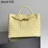 Bolsa de bolsa Andiamo venetabottegs bolsa de tecido de tecido da moda