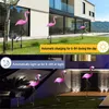 Waterproof LED Solar Flamingo Stake Lamp Outdoor Powered Landscape Lawn Pathway Lights For Yard Patio Garden Decoration