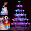 Ny LED -gadget Aoto Colors Mini Romantic Luminous Artificial Blinking Ice Cube LED Light Wedding Christmas Party Decoration ZZ