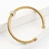 Rvs C-vormige Open Armband Voor Vrouwen Mannen Modeontwerper Diamant Zilver Goud Bangle Hand Sieraden Dropshipping YMB028