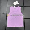 Luxe strass tanktops Designer mouwloze gebreide top Stijlvolle casual tank T-shirt Zomer sportbacking shirt Dames yogavest