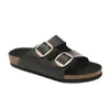 2024 tofflor för män Kvinnor Slides Sliders Designer Sandaler Black Grey Brown Clogs Suede Snake Leather Slipper Spänne Rem Sandal Mens Womens Slide Flip Flops Shoes