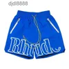 Shorts Heren Rhude Designer Joggingbroek Zomer Hip Hop Casual Broek Basketbal Strand Zwart Rood en Blauw Ademend Mesh Dd23 6W5X