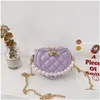 Sac à main Sweet Princess Accessoires Chaîne Rhombique Enfants Fille Mode Style Coréen Parent Enfant Sac En Gros Mignon Petite Poche Dro Dh28A