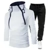 Herren-Trainingsanzüge, Oberbekleidung, Sport, Mode, Herren, Jogginganzüge, Winter, warmes Tuch, Reißverschluss, Hoodie, Sweatpant, 2-teiliges Set, lässiger Kapuzenpullover