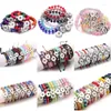 Charm Armband 10st Lot Whole Beaded Leather Snap Button Armband Bangle Handmited 18mm DIY Jewelry Making Fawn223358