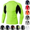 Men's T Shirts Mens Shirt Compression Under Base Layer Top Long Sleeve Tights Sports Running T-shirt Gym Fitness Quick Dry Bottoming