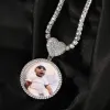 Necklaces Uwin Custom Memory Medallions Photo Necklace DIY Heart/Crown Button Round Photos Pendant For Women Iced Out Hiphop Jewelry Gifts