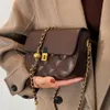 Vintage Lattice 2021 Fashion New High-quality PU Leather Women Designer Handbag Chain Shoulder Messenger Bag Purses226o