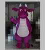 Halloween Green / Purple Dragon Mascot Costume For Party Carcher Character Mascot Försäljning Gratis frakt Support Anpassning