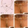 Hänge halsband vintage mode lycklig kristall elefant farao bokstäver för kvinnor kvinnliga indiska map halsband smycken gåva pendant6 dhu68