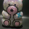 Женская выдалбливаемая форма медведя Кристалл Клатч Вечерняя сумка Свадебная вечеринка Коктейльный кошелек кошелек MInaudiere Сумочка на плечо подарки Q1110228L