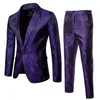 Mens Tracksuits Suit Slim 2-Piece Blazer Business Wedding Party Jacket Coat Pants Winter For Men Black Prom Suits