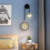 Lampada da parete in ferro acrilico silicone elegante girevole led high-end nero applique camera da letto corridoio luce decorativa