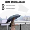 Raincoats 100pcs Umbrella Covers Wet Bags One-time Clear