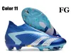 هدية حقيبة رجال عالية الكاحل أحذية كرة القدم دقة FG Firm Ground Laceless Cleats Pogba Accuracies.