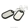 Tags Stainless Steel Curling Edge Rolled Army Dog Tags Suitable for Punching Machines 100sets/lot Wholesale