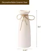 Fixwal Vase en céramique blanche pour fleurs, vase à fleurs séchées pour décoration de maison moderne, adapté pour cheminée, chambre à coucher, cuisine