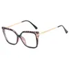 Lunettes de soleil 2023 Nouvelle mode léopard carré optique anti-bleu lunettes pour femmes vintage ordinateur lunettes cadre femme Oculos Gafas Oculos J240226