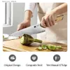 Couteaux de cuisine XINZUO 8,5 pouces couteau de chef manche en bois de Pakka de style japonais couteaux Gyutou couteaux de cuisine couteau de boucher en acier composite à 3 couches Q240226