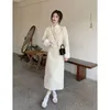 Two Piece Dress Polo Collar Socialite Temperament Long Sleeve Suit Jacket Coat Split Skirt Women's Spring And Autumn 2024 Fashion Two-piece