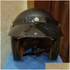 Motorcykelhjälmar Öppna ansiktshjälm motocross de capacete cascos para casque moto tillbehör atv glans vit m 57 58 cm droppleverans otznh