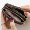 ファッションプリントダブルジッパー女性の短い財布財布コインポーチ030124A