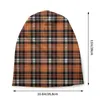 Berets Pumpkin Plaid Orange Cap Vintage Autumn Winter Outdoor Skullies Beanies Hat Unisex Adult Warm Thermal Elastic Bonnet Knitted