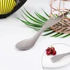 Cuillères 6,49 '' Portable Titanium Cuillère Fourchette Vaisselle Alliage Ultraléger Pure Spork