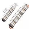 Herrstrumpor Neutral rutigt mönster Klassisk Tan och Beige Traditionell Vintage Harajuku Plaid Art Crew Crazy Sock