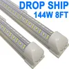 LED LED LED LED LED - 144 W T8 Zintegrowane światło rurki LED - 6500K 7200LM W kształcie V Linkable - Wysoka wyjście - Przezroczysta pokryw