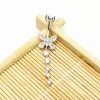 Chandelier 925 Sterling silver Butterfly Shape belly button rings 14G navel piercing jewelry women CZ tassel body bar jewelry