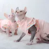 Winter Warm Cat Clothes Soft Cats Cotton Hoodies Sphynx Hairless Cat Costumes Pullover Sphinx Kitten Dress Jacket for Cats 240320