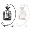 Candle Holders Retro For Butterfly Birdcage Candlestick Iron Holder Lantern Party Home D Drop