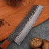 Keukenmessen 8 Lnch Handgemaakte Chef VG10 Damascus Gesmeed Staal Keuken Professionele Koken Snijden Tool Mes Q240226