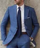 Men's Suits Linen Wedding For Men Beach Slim Fit 2 Pieces Business Groom Tuxedo Custom Male Fashion Blazer With Pants 2024