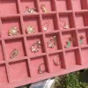 Rings New Big Size Pink Ring Jewelry Display Organizer Case Tray Holder Necklace Earrings Storage Box Showcase Jewelry Stand Holder