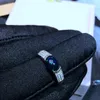 Pierścienie klastra 2024 Modna Black Opal 6 8 mm na ślub srebrny luksusowy biżuteria