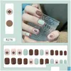 False Nails 24st/Box French Tips Wearable Art Press On Short Fl er Manicure with Jelly Lim Drop Delivery Health Beauty Nail Salon Otcix