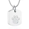 Pet Cremation Jewelry for Ashes Stainess Steel Keepakes Halsband Dog Cat Paw Memorial Urn Pendant For Women Men1963